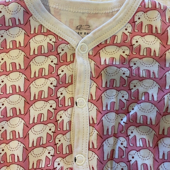 Roberta Roller Rabbit Pink Hathi Footed PJs - Picture 3 of 4